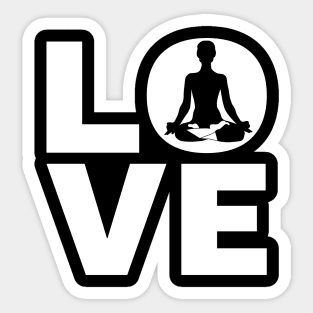 Love Yoga Gift For Yogis Sticker